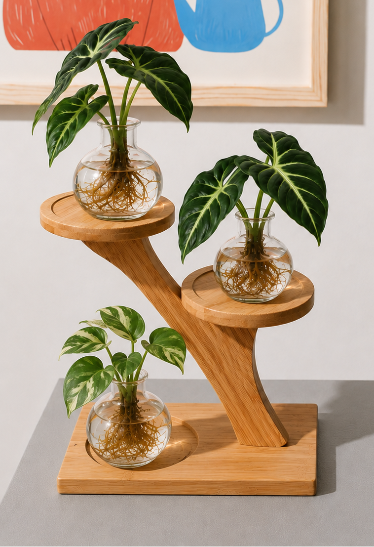3-Tier Bamboo Plant Propagation Stand